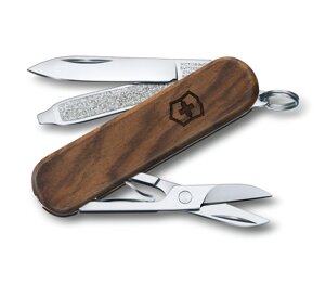 Швейцарський ніж Victorinox Classic SD Wood 58 мм 6 функцій Горіх (0.6221.63B1) в Дніпропетровській області от компании интернет-магазин "БЫТПРОМТОРГ"