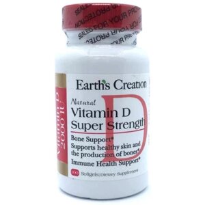 Вітамін D Earth's Creation Vitamin D 2000 IU 100 Softgels