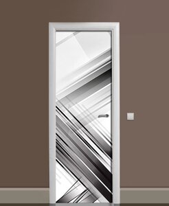 Наліпка на двері Zatarga «Чисті вікна» 650х2000 мм вінілова 3Д Наліпка декор самоклеюча