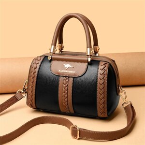 Сумка жіноча боулер Glamo Italian Bags Чорний 23x13x15 см (id_1005) в Дніпропетровській області от компании интернет-магазин "БЫТПРОМТОРГ"