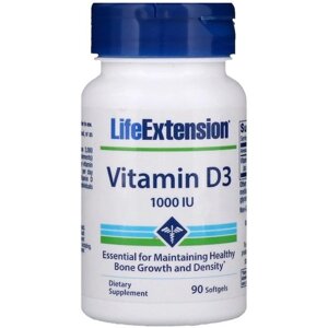 Вітамін D Life Extension Vitamin D3 1,000 IU 90 Softgels LEX-17539 в Дніпропетровській області от компании интернет-магазин "БЫТПРОМТОРГ"