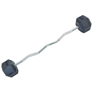 Штанга фіксована вигнута гумова planeta-sport Rubber Hexagon Barbell 40кг TA-6231-40 l-95см в Дніпропетровській області от компании интернет-магазин "БЫТПРОМТОРГ"