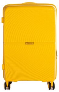 Велика пластикова валіза з полікарбонату 85L Horoso жовта