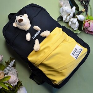 Рюкзак шкільний для дівчинки та хлопчика Hoz Bear Fashion 29 х 42 х 18 см Чорний з жовтим (SK001663) в Дніпропетровській області от компании интернет-магазин "БЫТПРОМТОРГ"