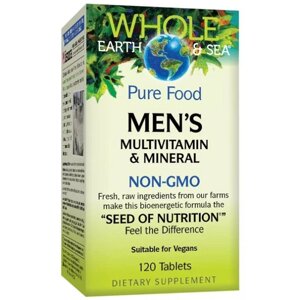 Вітамінно-мінеральний комплекс для чоловіків Natural Factors Whole Earth & Sea Men's Multivitamin & Mineral 120 Tabs