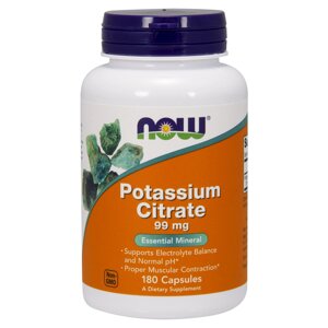 Калій Цитрат 99 мг, Now Foods, 180 гелевих капсул в Дніпропетровській області от компании интернет-магазин "БЫТПРОМТОРГ"
