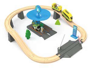 Дерев'яна залізниця PlayTive Train (Заправка) Німеччина (Brio, Hape, Viga Toys, Ikea)
