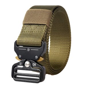 Ремінь тактичний Assault Belt з металевою пряжкою 125 см Х 3,8 см Оливковий (SN-P002)