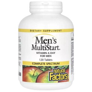 Вітамінно-мінеральний комплекс для чоловіків Natural Factors Men's MultiStart Vitamin A Day for Men 120 Tabs