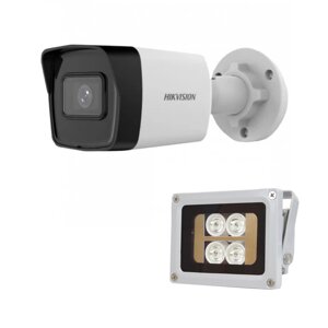 Комплект IP-відеокамера 2 Мп Hikvision DS-2CD1023G2-IUF 2.8 мм та ІЧ-прожектор Lightwell LW4-40IR60-12