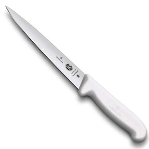 Кухонний ніж Victorinox Fibrox Filleting Flex для філе 18 см Білий (5.3707.18)