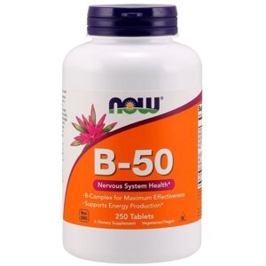 У комплекс NOW Foods Vitamin B-50 250 Tabs