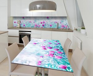 Наліпка 3Д виниловая на стол Zatarga «Заросли клевера» 600х1200 мм для домов, квартир, столов, кофейн, кафе
