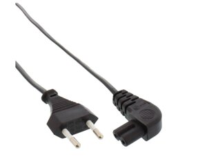 Кабель живлення пристроїв InLine IEC (EuroPlug)-(C7) Euro8 M/M  1.0m 180°/90°вбік 2x0.75mm чорний (77. X1.6651) в Дніпропетровській області от компании интернет-магазин "БЫТПРОМТОРГ"