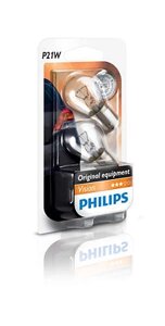 Автолампа ук. PHILIPS 12498B2 P21W 12V 21W BA15s