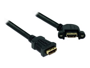 Перехідник моніторний Delock HDMI F/F (адаптер) 0.25m D=7.3mm 110° Panel Mount чорний (70.08.5101) в Дніпропетровській області от компании интернет-магазин "БЫТПРОМТОРГ"