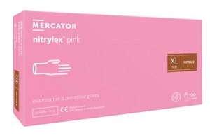 Рукавички нітрилові Mercator Medical Nitrylex Pink XL Рожеві 100 шт (00-00000057) в Дніпропетровській області от компании интернет-магазин "БЫТПРОМТОРГ"