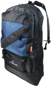 Рюкзак туристичний з можливістю збільшення Caslon S9802 40L Чорний із синім