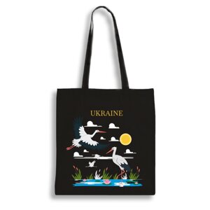 Екошопер BookOpt ВК4065 Ukraine «Журавлі» Символ щастя Чорний в Дніпропетровській області от компании интернет-магазин "БЫТПРОМТОРГ"