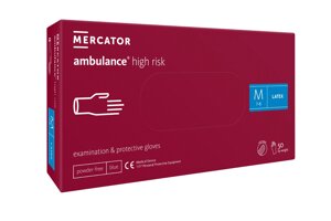 Рукавички латексні Mercator Medical Ambulance High Risk підвищеної міцності M Сині 50 шт (00-00000017) в Дніпропетровській області от компании интернет-магазин "БЫТПРОМТОРГ"