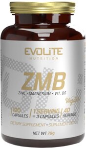 Цинк магній В6 Evolite Nutrition ZMB 120 капсул (27529)