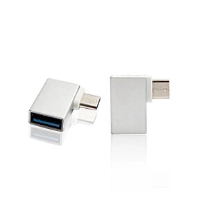 Перехідник обладнання Lucom USB Type-C-3.0A M/F (USB3.0) адаптер OTG 90° вліво срібний (62.09.8137) в Дніпропетровській області от компании интернет-магазин "БЫТПРОМТОРГ"