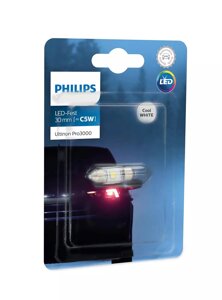 Автолампа діод PHILIPS 11860U30CWB1 LED Ultinon Pro3000 Festoon 6000K 12V 30mm