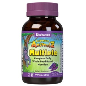 Вітамінно-мінеральний комплекс Bluebonnet Nutrition Rainforest Animalz Multiple Complete Daily 90 Chewables Grape