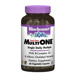 Вітамінно-мінеральний комплекс Bluebonnet Nutrition MultiONE Iron free 60 Veg Caps