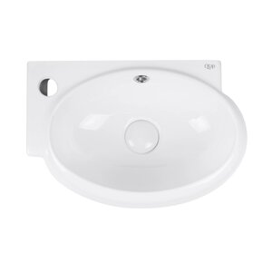 Раковина Qtap Leo 430x290x140 White з донним клапаном QT11115011LW в Дніпропетровській області от компании интернет-магазин "БЫТПРОМТОРГ"