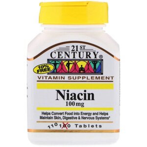 Ніацин 21st Century Niacin 100 mg 110 Tabs в Дніпропетровській області от компании интернет-магазин "БЫТПРОМТОРГ"