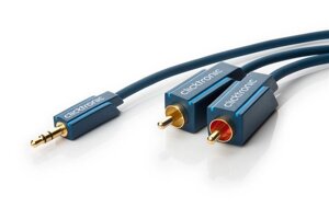 Кабель аудіо-адаптер ClickTronic Jack 3.5mm 3pin-RCAx2 M/M  5.0m Casual D=3.9+6.0mm 96xWires синій (75.07.0469) в Дніпропетровській області от компании интернет-магазин "БЫТПРОМТОРГ"