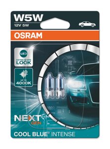 Комплект галогенових ламп Osram W5W Cool Blue Intense Next Gen 2 шт (2825CBN-02B)