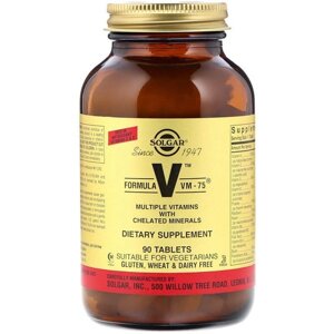 Вітамінно-мінеральний комплекс Solgar Formula V VM-75 Multiple Vitamins with Chelated Minerals 90 Veg Tabs в Дніпропетровській області от компании интернет-магазин "БЫТПРОМТОРГ"