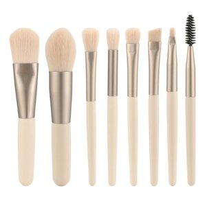 Набір пензлів для макіяжу міні в дорогу R&G Trevel set beige 8 шт з чохлом в Дніпропетровській області от компании интернет-магазин "БЫТПРОМТОРГ"