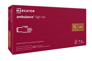 Рукавички латексні Mercator Medical Ambulance High Risk підвищеної міцності XL Сині 50 шт (00-00000020) в Дніпропетровській області от компании интернет-магазин "БЫТПРОМТОРГ"