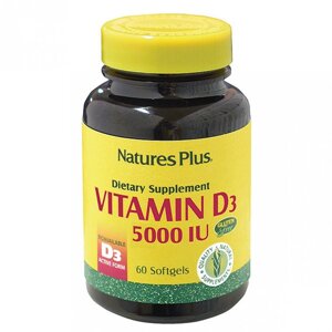 Вітамін D Nature's Plus Vitamin D3 5000IU 60 Caps в Дніпропетровській області от компании интернет-магазин "БЫТПРОМТОРГ"