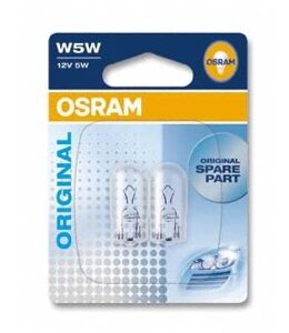 Автолампа ук. OSRAM 2825-02B W5W 12V W2.1X9.5D 10X2 Blister