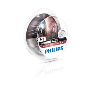 Автолампа PHILIPS 12258VPS2 H1 55W 12V P14,5s VisionPlus