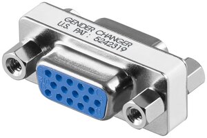 Перехідник моніторний Lancom VGA HD15 F/F адаптер 1:1 Nickel срібний (78.01.4404)