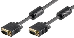 Кабель монітора-сигнальний Gutbay VGA HD15 M/M 15.0m D=8.0mm Ferrite AWG28 Gold чорний (78.01.4461)