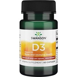 Вітамін D Swanson Vitamin D3 Higher Potency 1.000 IU 60 Caps в Дніпропетровській області от компании интернет-магазин "БЫТПРОМТОРГ"