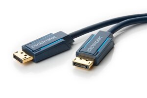 Кабель монітора-сигнальний ClickTronic DisplayPort M/M  2.0m v1.4 8K@60Hz 19pin D=7.3mm OFCu чорний (75.04.0994) в Дніпропетровській області от компании интернет-магазин "БЫТПРОМТОРГ"