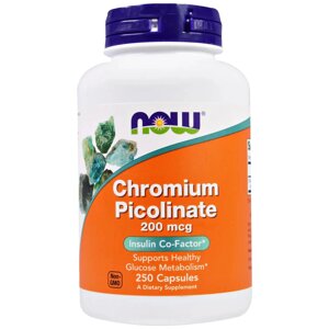 Мікроелемент Хром NOW Foods Chromium Picolinate 200 mcg 250 Caps в Дніпропетровській області от компании интернет-магазин "БЫТПРОМТОРГ"