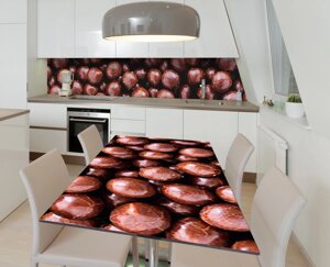 Наклейка 3Д вінілова на стіл Zatarga «Шоколадні кульки» 600х1200 мм для будинків, квартир, столів, кав'ярень, кафе