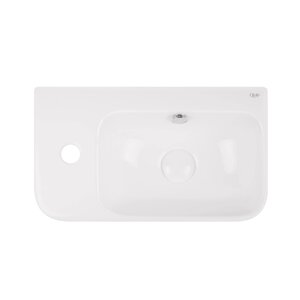 Раковина Qtap Tern 450х260х155 White з донним клапаном QT17115117LW в Дніпропетровській області от компании интернет-магазин "БЫТПРОМТОРГ"