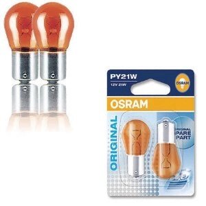 Автолампа ук. OSRAM 7507-02B P21W 12V BAU15s Amber 10X2 Blister