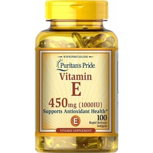 Вітамін E Puritan's Pride Vitamin E 1000 IU 100 Softgels