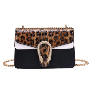 Сумка жіноча через плече Lovers Leopard Italian Bags Леопардовий 25х9х15 см (id_1297)