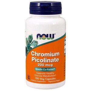 Мікроелемент Хром NOW Foods Chromium Picolinate 200 mcg 100 Veg Caps в Дніпропетровській області от компании интернет-магазин "БЫТПРОМТОРГ"